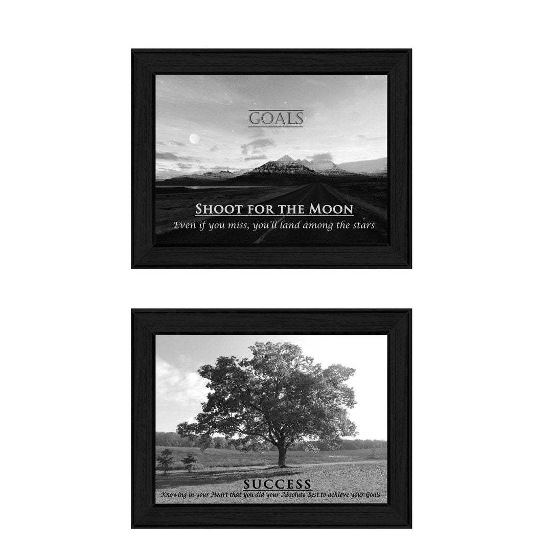 Set Of Two Success 2 Black Framed Print Wall Art - Homeroots - Flyclothing LLC