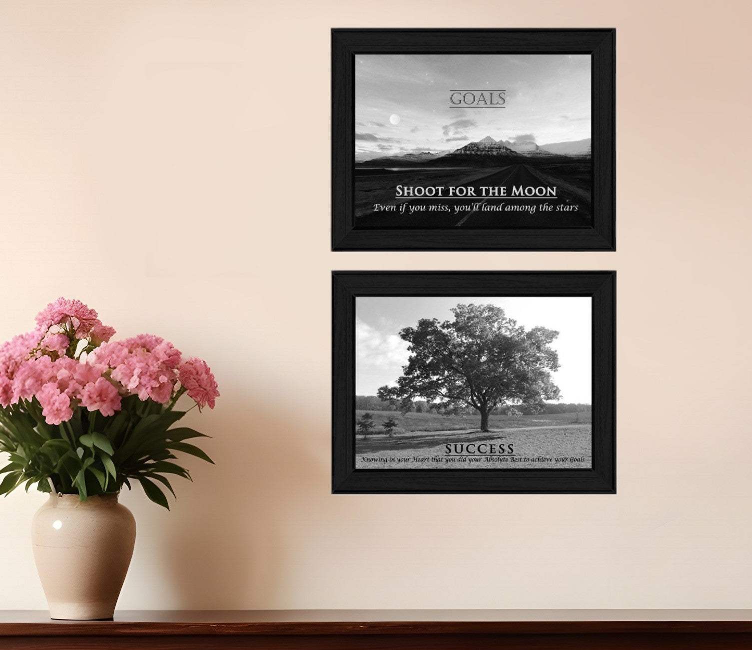Set Of Two Success 2 Black Framed Print Wall Art - Homeroots - Flyclothing LLC