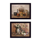 Set Of Two Simple Blessings Black Framed Print Wall Art - Homeroots - Flyclothing LLC