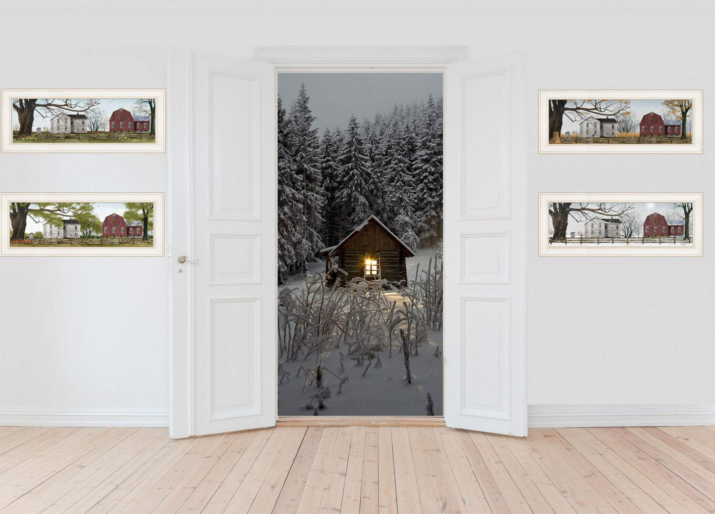 Set Of Four Four Seasons Collection II 1 White Framed Print Wall Art - Homeroots - Flyclothing LLC