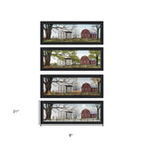Set Of Four Four Seasons Collection II 2 Black Framed Print Wall Art - Homeroots - Flyclothing LLC