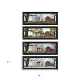Set Of Four Four Seasons Collection II 2 Black Framed Print Wall Art - Homeroots - Flyclothing LLC