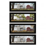 Set Of Four Four Seasons Collection II 3 Black Framed Print Wall Art - Homeroots - Flyclothing LLC