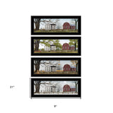 Set Of Four Four Seasons Collection II 3 Black Framed Print Wall Art - Homeroots - Flyclothing LLC