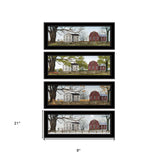 Set Of Four Four Seasons Collection II 3 Black Framed Print Wall Art - Homeroots - Flyclothing LLC