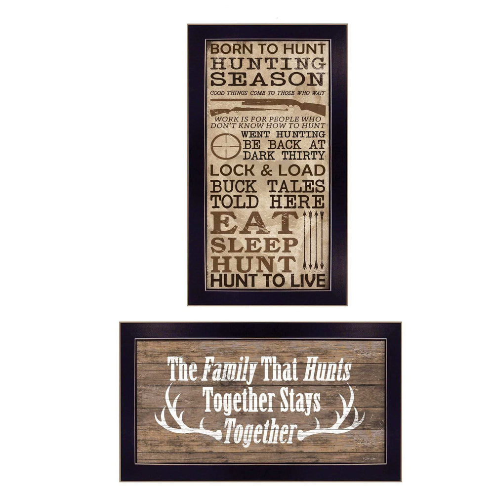 Set Of Two Hunting Season Black Framed Print Wall Art - Homeroots - Flyclothing LLC