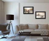 Set Of Two Winter Reflections Black Framed Print Wall Art - Homeroots
