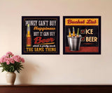 Set Of Two Bucket List Black Framed Print Wall Art - Homeroots - Flyclothing LLC