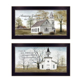 Set Of Two Amazing Grace 1 Black Framed Print Wall Art - Homeroots
