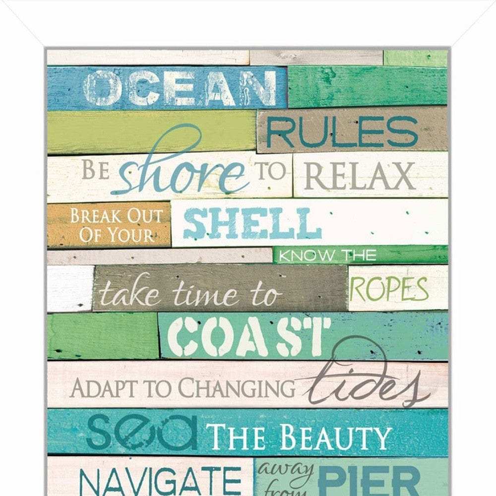 Set Of Two Live in The Present 2 White Framed Print Wall Art - Homeroots - Flyclothing LLC