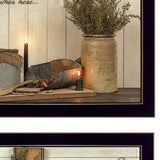 Set Of Two Blessed Gathering Black Framed Print Wall Art - Homeroots - Flyclothing LLC