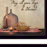 Set Of Two Twice Blessed Black Framed Print Wall Art - Homeroots