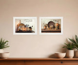 Set Of Two By Grace 4 White Framed Print Kitchen Wall Art - Homeroots