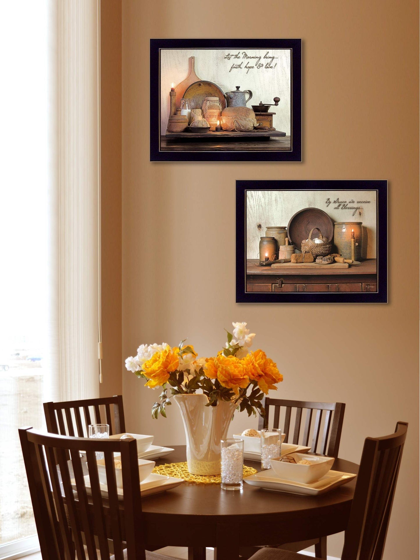 Set Of Two By Grace 1 Black Framed Print Wall Art - Homeroots - Flyclothing LLC