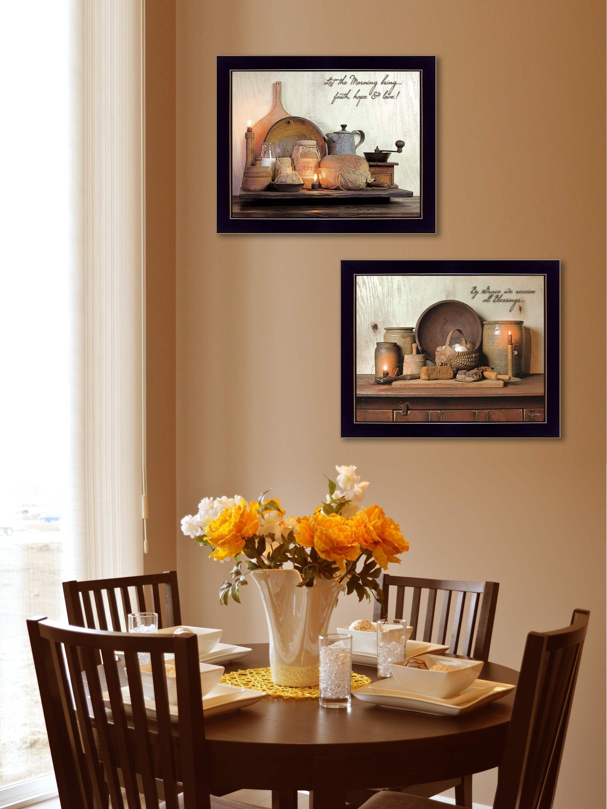 Set Of Two By Grace 1 Black Framed Print Wall Art - Homeroots - Flyclothing LLC