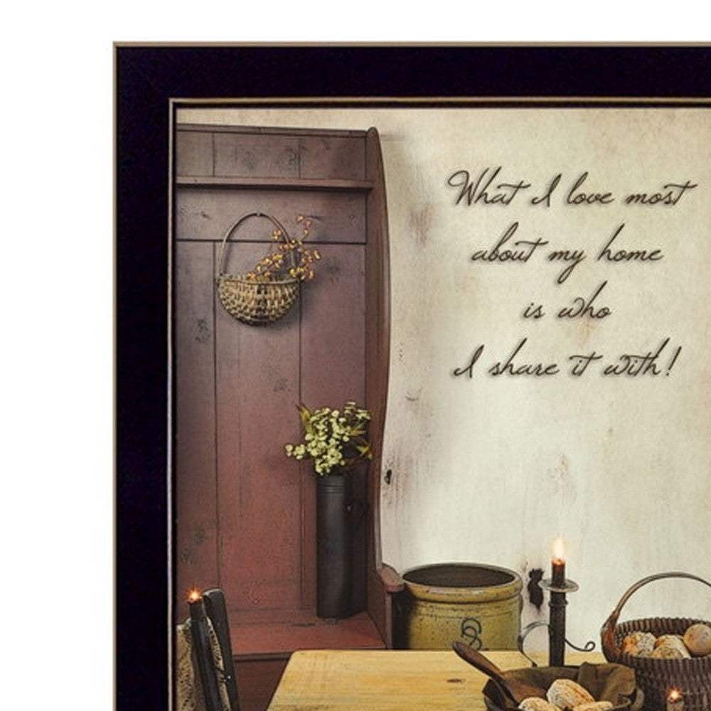 Set Of Two What I Love Most Black Framed Print Wall Art - Homeroots - Flyclothing LLC