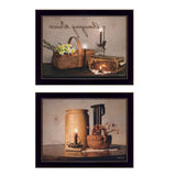 Set Of Two Amazing Grace Americana Black Framed Print Wall Art - Homeroots - Flyclothing LLC