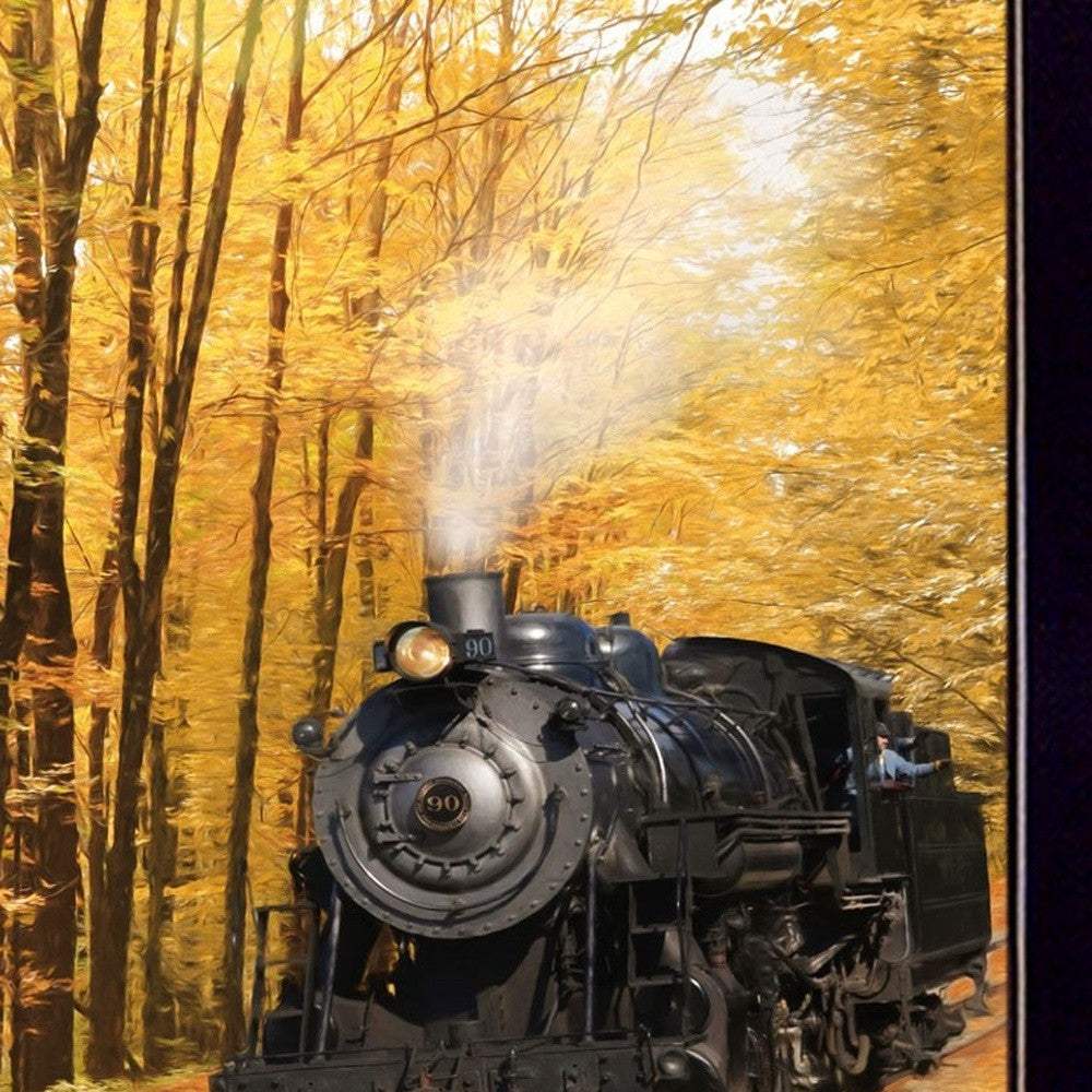 Set Of Two Vintage Locomotives Black Framed Print Wall Art - Homeroots - Flyclothing LLC