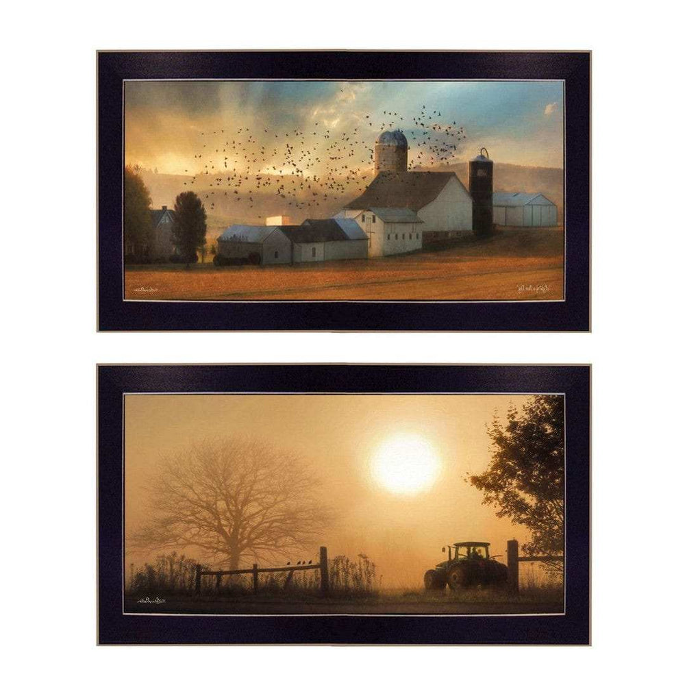 Set Of Two Light of a New Day 1 Black Framed Print Wall Art - Homeroots - Flyclothing LLC