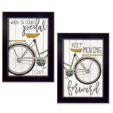 Set Of Two Pedal it Out 2 Black Framed Print Wall Art - Homeroots