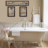 Set Of Three Where Family and Friends Gather 1 Black Framed Print Wall Art - Homeroots