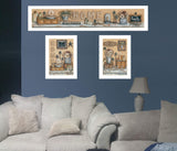 Set Of Three Where Family and Friends Gather 2 White Framed Print Wall Art - Homeroots - Flyclothing LLC