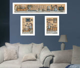 Set Of Three Where Family and Friends Gather 2 White Framed Print Wall Art - Homeroots - Flyclothing LLC