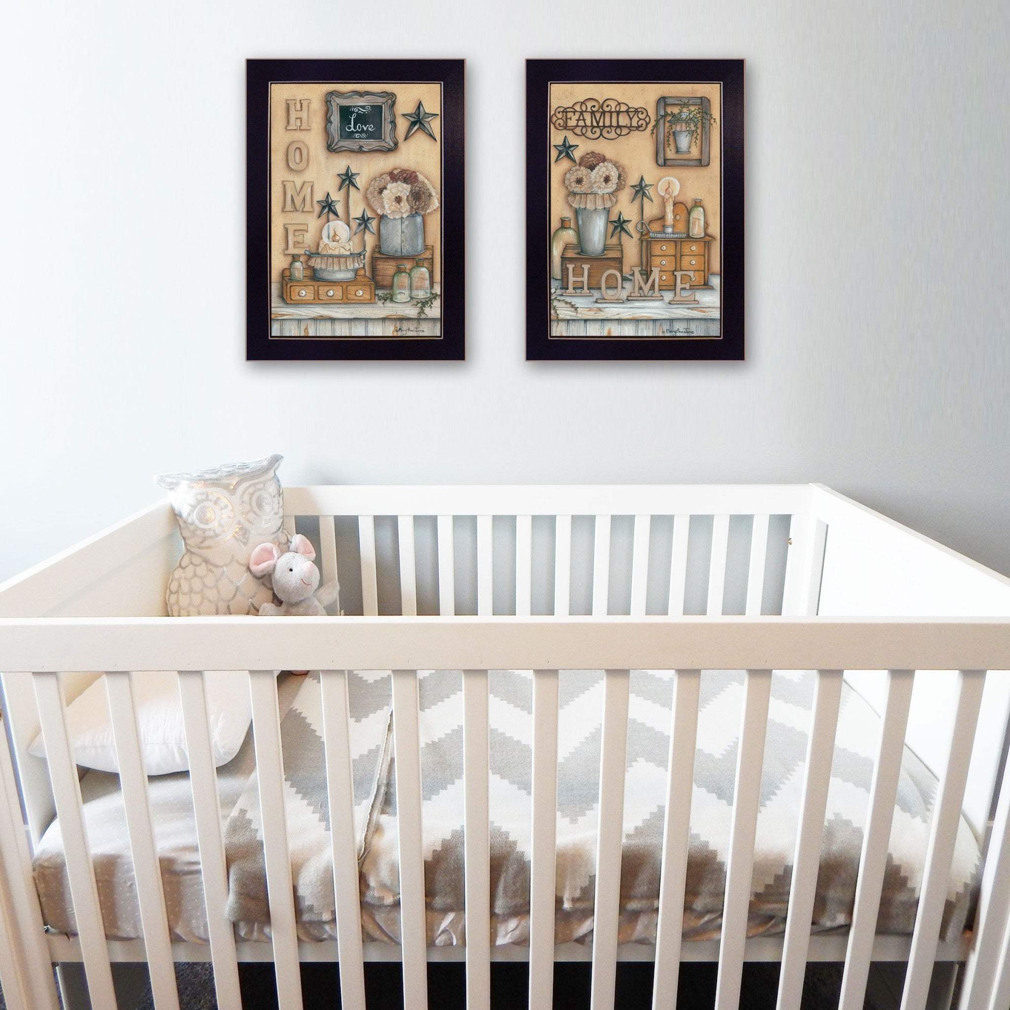 Set Of Two Where Family and Friends Gather II 1 Black Framed Print Wall Art - Homeroots - Flyclothing LLC