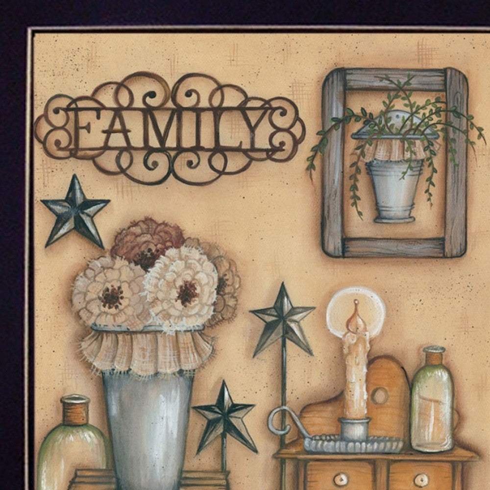 Set Of Two Where Family and Friends Gather II 1 Black Framed Print Wall Art - Homeroots - Flyclothing LLC