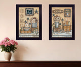 Set Of Two Where Family and Friends Gather II 1 Black Framed Print Wall Art - Homeroots - Flyclothing LLC