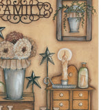Set Of Two Where Family and Friends Gather II 2 White Framed Print Wall Art - Homeroots