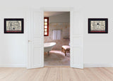 Set Of Two Hot Bath 9 Black Framed Print Bathroom Wall Art - Homeroots