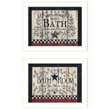 Set Of Two Hot Bath 10 White Framed Print Bathroom Wall Art - Homeroots