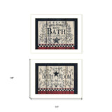 Set Of Two Hot Bath 10 White Framed Print Bathroom Wall Art - Homeroots - Flyclothing LLC