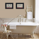 Set Of Two Hot Bath 1 Black Framed Print Bathroom Wall Art - Homeroots - Flyclothing LLC