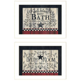 Set Of Two Hot Bath 3 White Framed Print Bathroom Wall Art - Homeroots - Flyclothing LLC