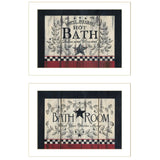 Set Of Two Hot Bath 3 White Framed Print Bathroom Wall Art - Homeroots