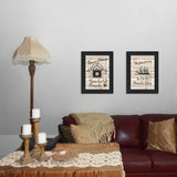 Set Of Two Friendship Journey 1 Black Framed Print Kitchen Wall Art - Homeroots
