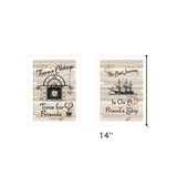 Set Of Two Friendship Journey 3 White Framed Print Kitchen Wall Art - Homeroots