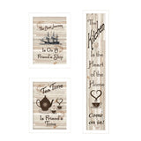 Set Of Three The Kitchen Collection II 4 White Framed Print Kitchen Wall Art - Homeroots