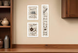 Set Of Three The Kitchen Collection II 4 White Framed Print Kitchen Wall Art - Homeroots