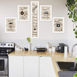 Set Of Five Kitchen Friendship 4 White Framed Print Kitchen Wall Art - Homeroots - Flyclothing LLC