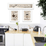 Set Of Three Kitchen Friendship Collection III 2 White Framed Print Kitchen Wall Art - Homeroots - Flyclothing LLC