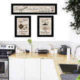 Set Of Three Kitchen Friendship Collection III 3 Black Framed Print Kitchen Wall Art - Homeroots - Flyclothing LLC