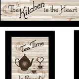Set Of Three Kitchen Friendship Collection III 3 Black Framed Print Kitchen Wall Art - Homeroots