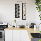 Set Of Two Come On In with Seven Peg Mug Rack 1 Black Framed Print Kitchen Wall Art - Homeroots