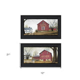 Set Of Two Antique Barn and Quilt Barn Black Framed Print Wall Art - Homeroots - Flyclothing LLC
