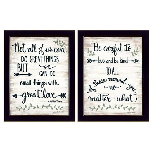 Set Of Two Great Love 1 Black Framed Print Wall Art - Homeroots - Flyclothing LLC