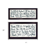 Set Of Two Thank You Lord 2 Black Framed Print Wall Art - Homeroots - Flyclothing LLC