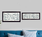 Set Of Two Thank You Lord 2 Black Framed Print Wall Art - Homeroots - Flyclothing LLC